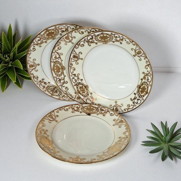 Set of Four Noritake CHRISTMAS BALL 43061/175 Bread & Butter Plates - Picture 1 of 8